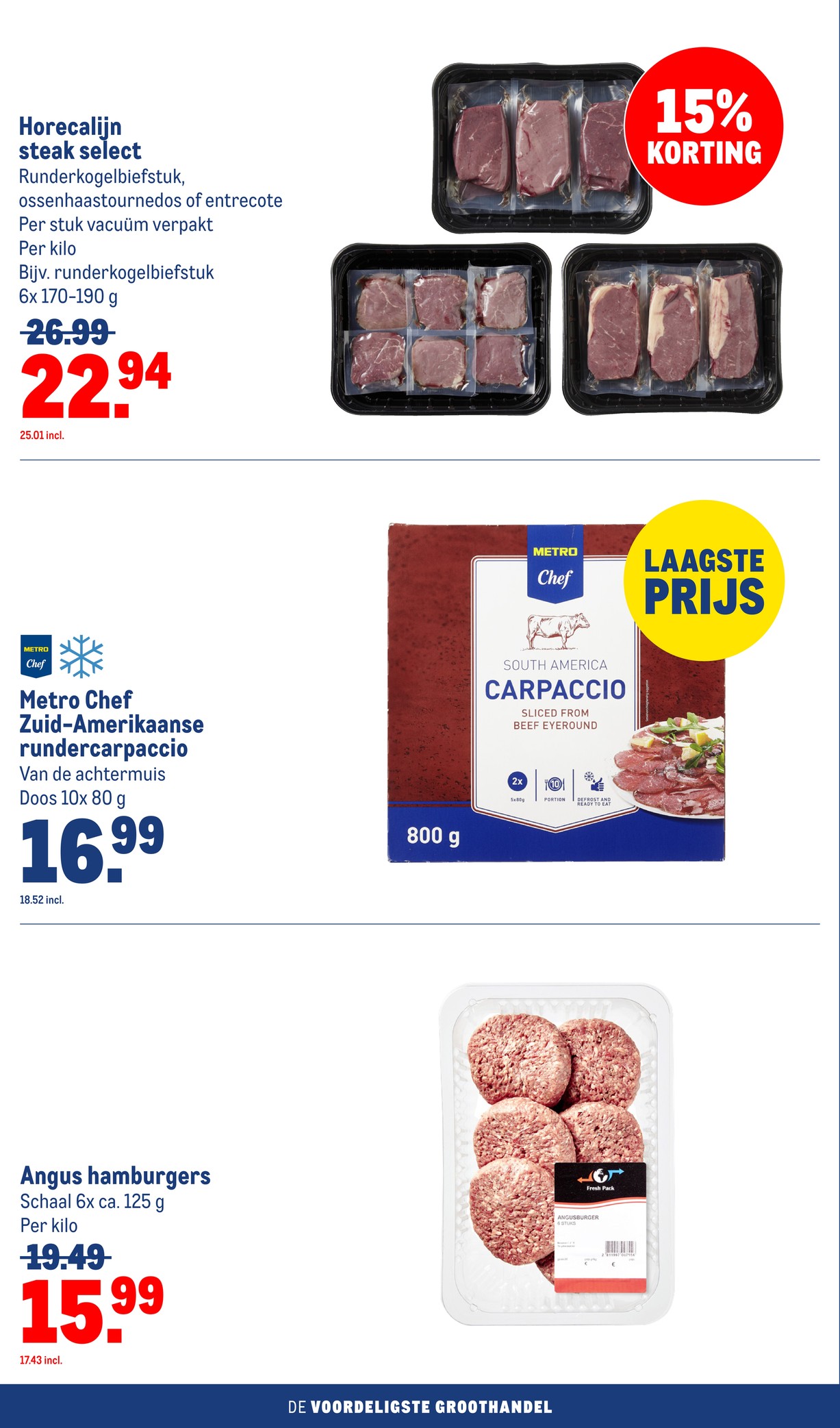 Metro Chef Zuid-Amerikaanse rundercarpaccio, gemarkeerd op pagina 8 van de Makro folder