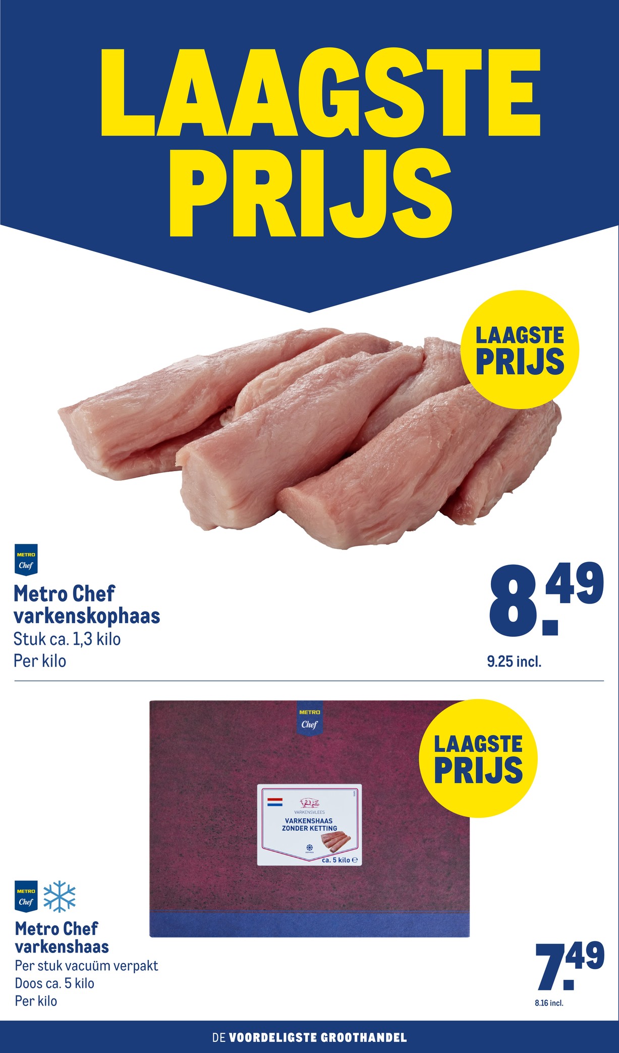 Metro Chef varkenshaas, gemarkeerd op pagina 10 van de Makro folder