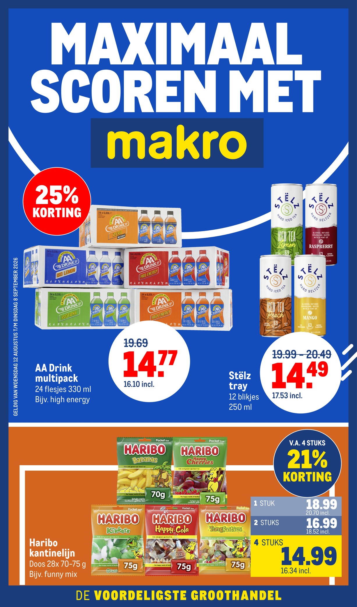 Stëlz tray, gemarkeerd op pagina 1 van de Makro folder