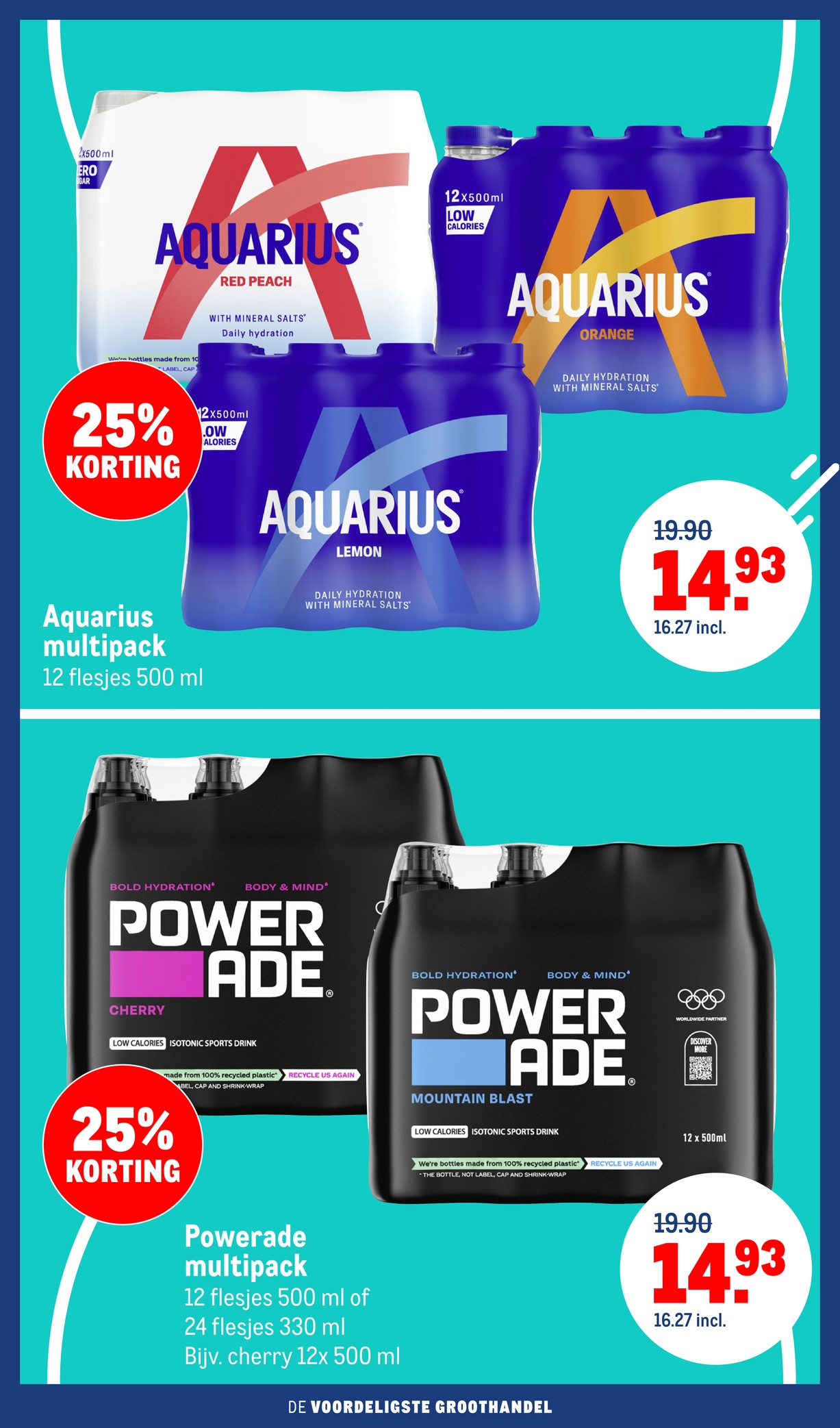 Aquarius multipack, gemarkeerd op pagina 4 van de Makro folder