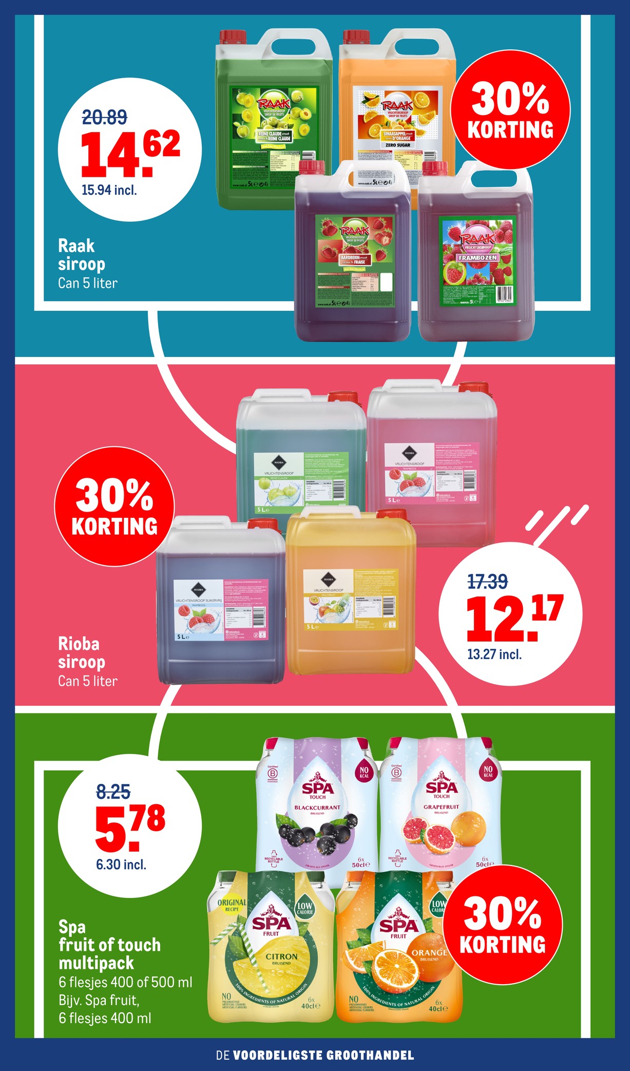 Spa fruit of touch multipack, gemarkeerd op pagina 6 van de Makro folder