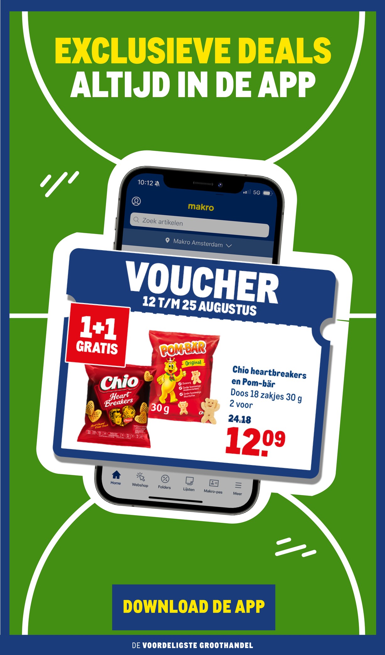Chio heartbreakers en Pom-bär, gemarkeerd op pagina 14 van de Makro folder