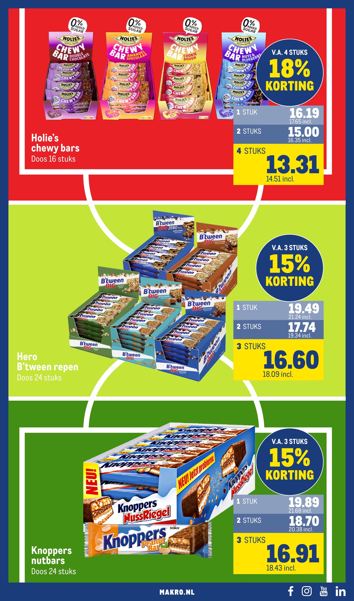 NussRiegel Peanut Bar, gemarkeerd op pagina 19 van de Makro folder
