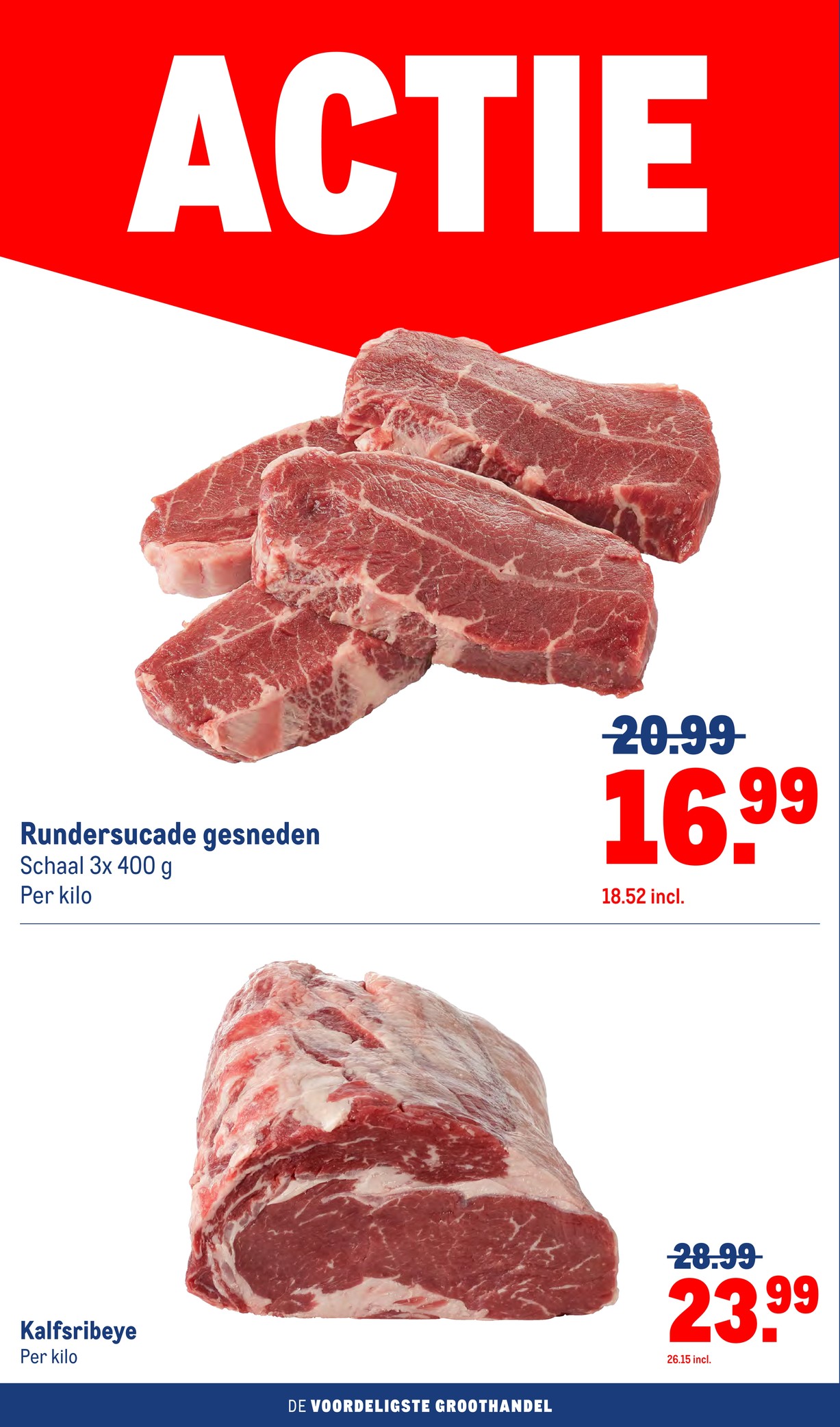 Kalfsribeye, gemarkeerd op pagina 2 van de Makro folder