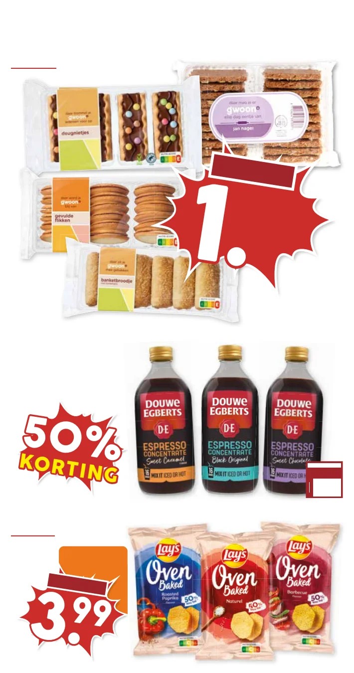Lay's Oven Baked, gemarkeerd op pagina 20 van de MCD Supermarkt folder