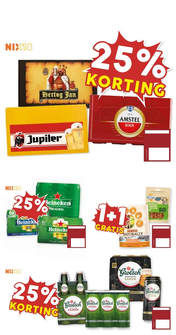 Jupiler, gemarkeerd op pagina 22 van de MCD Supermarkt folder