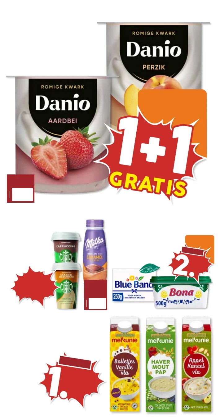 Danio Romige Kwark, gemarkeerd op pagina 12 van de MCD Supermarkt folder