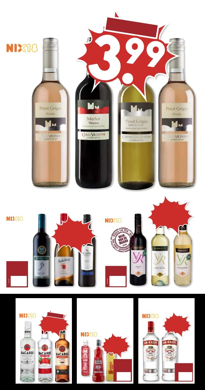 Colli Vicentini wijnen, gemarkeerd op pagina 21 van de MCD Supermarkt folder
