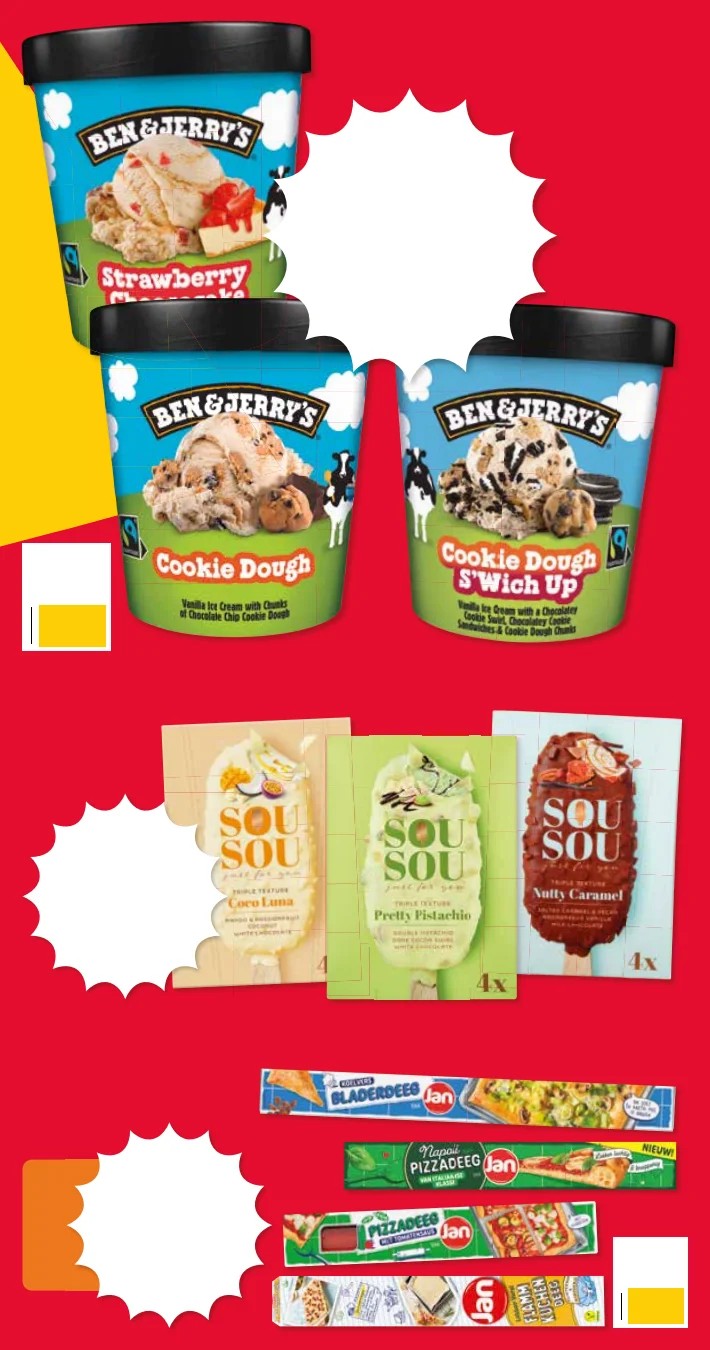 Sou Sou Coco Luna, gemarkeerd op pagina 14 van de MCD Supermarkt folder