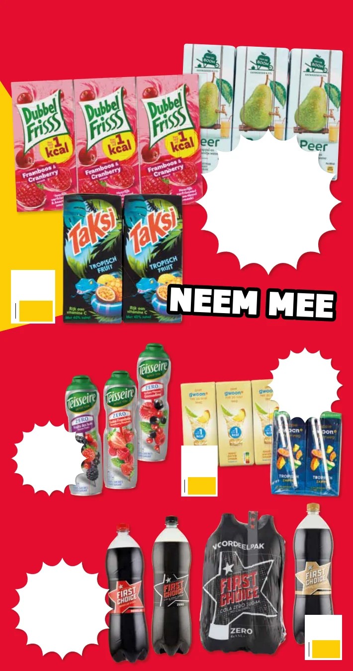 Taksi Tropisch Fruit, gemarkeerd op pagina 18 van de MCD Supermarkt folder