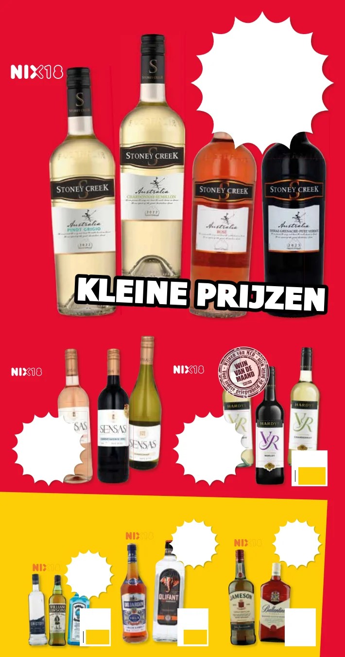 Sensas wijn, gemarkeerd op pagina 20 van de MCD Supermarkt folder
