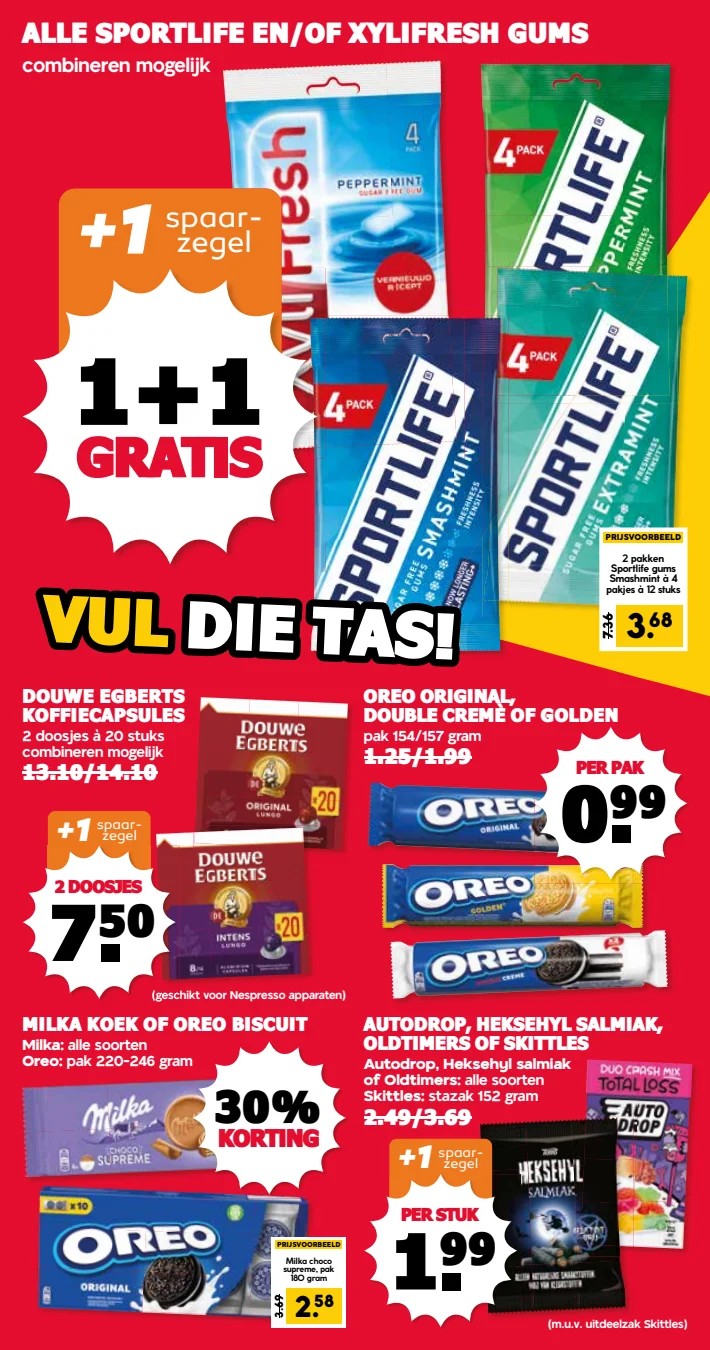 Douwe Egberts Koffiecapsules, gemarkeerd op pagina 17 van de MCD Supermarkt folder