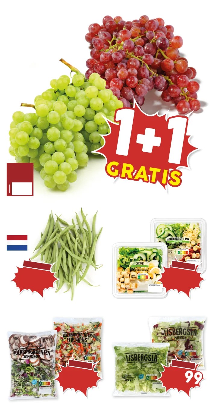 salade maaltijden, gemarkeerd op pagina 4 van de MCD Supermarkt folder