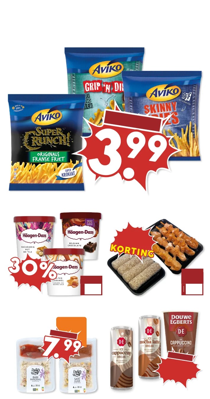 Douwe Egberts Ice Coffee, gemarkeerd op pagina 13 van de MCD Supermarkt folder