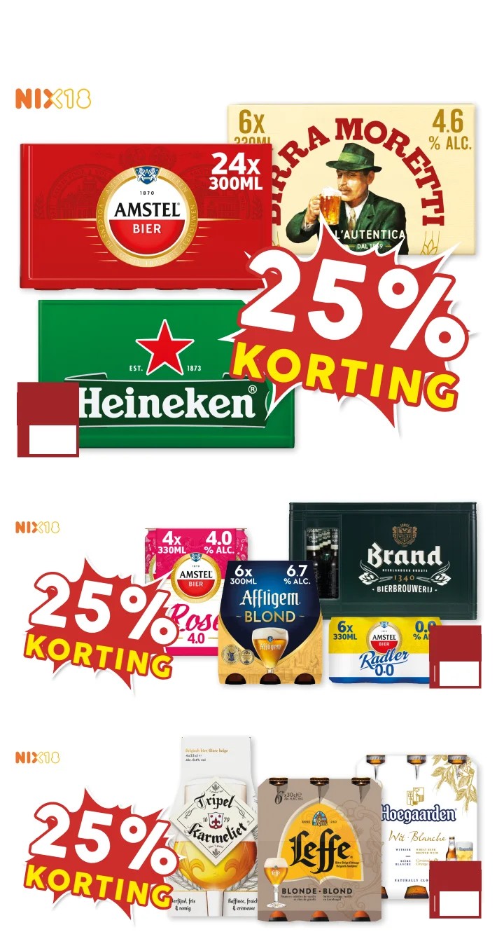 Heineken, gemarkeerd op pagina 20 van de MCD Supermarkt folder