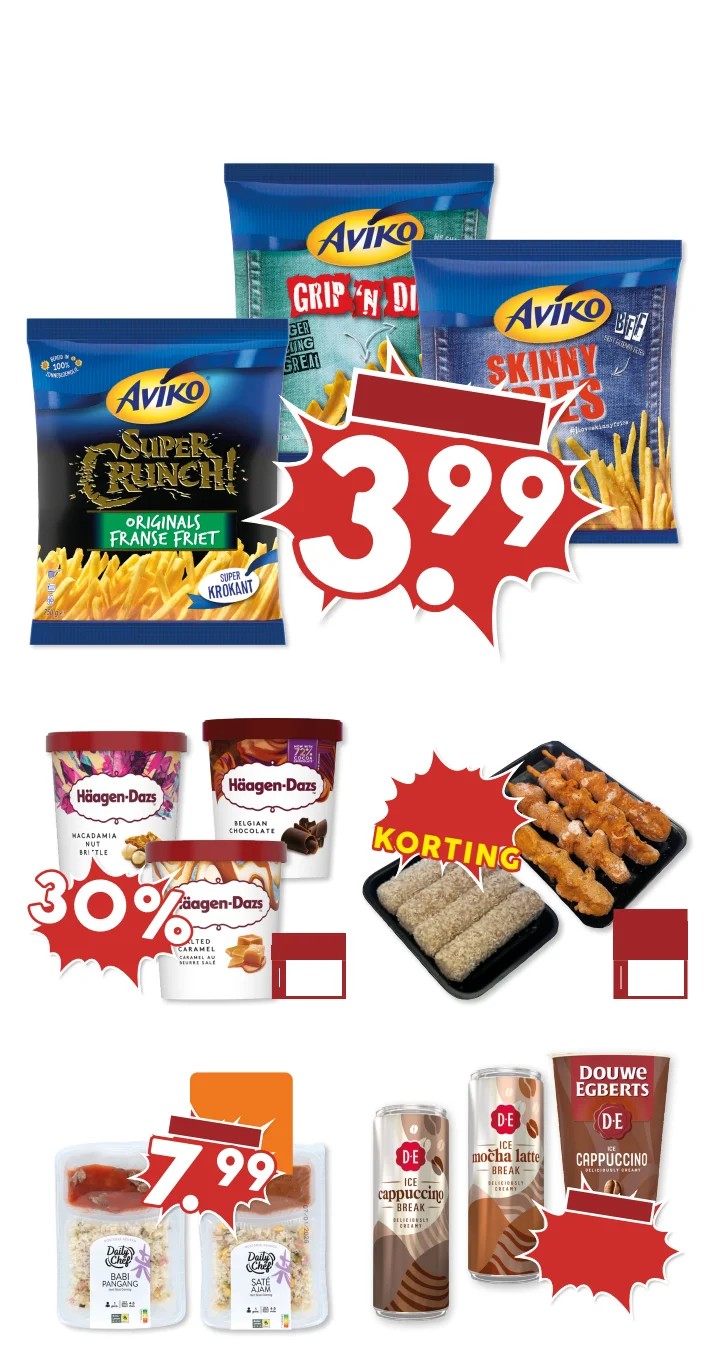 Douwe Egberts Ice Cappuccino, gemarkeerd op pagina 13 van de MCD Supermarkt folder