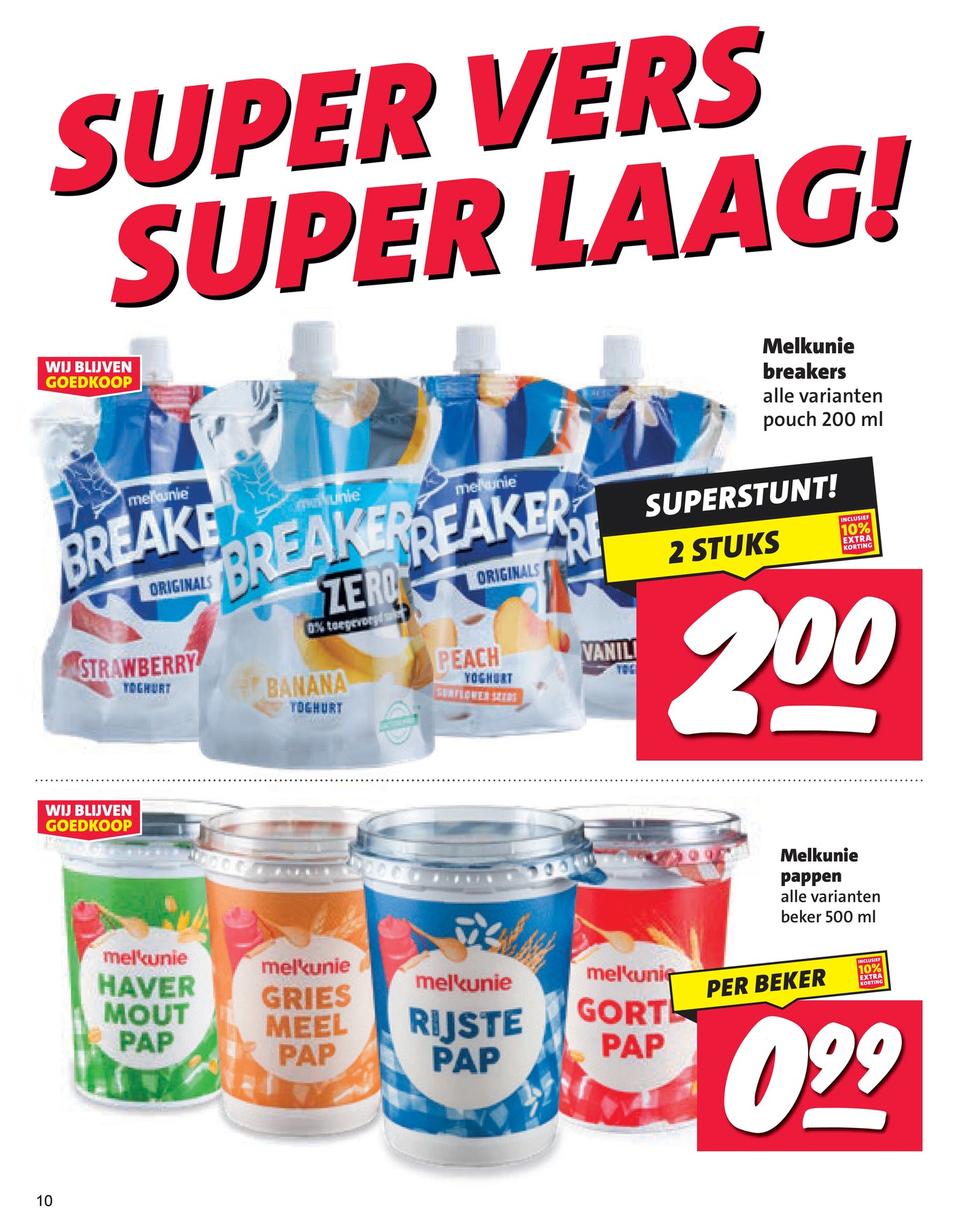 Melkunie breakers, gemarkeerd op pagina 9 van de Nettorama folder