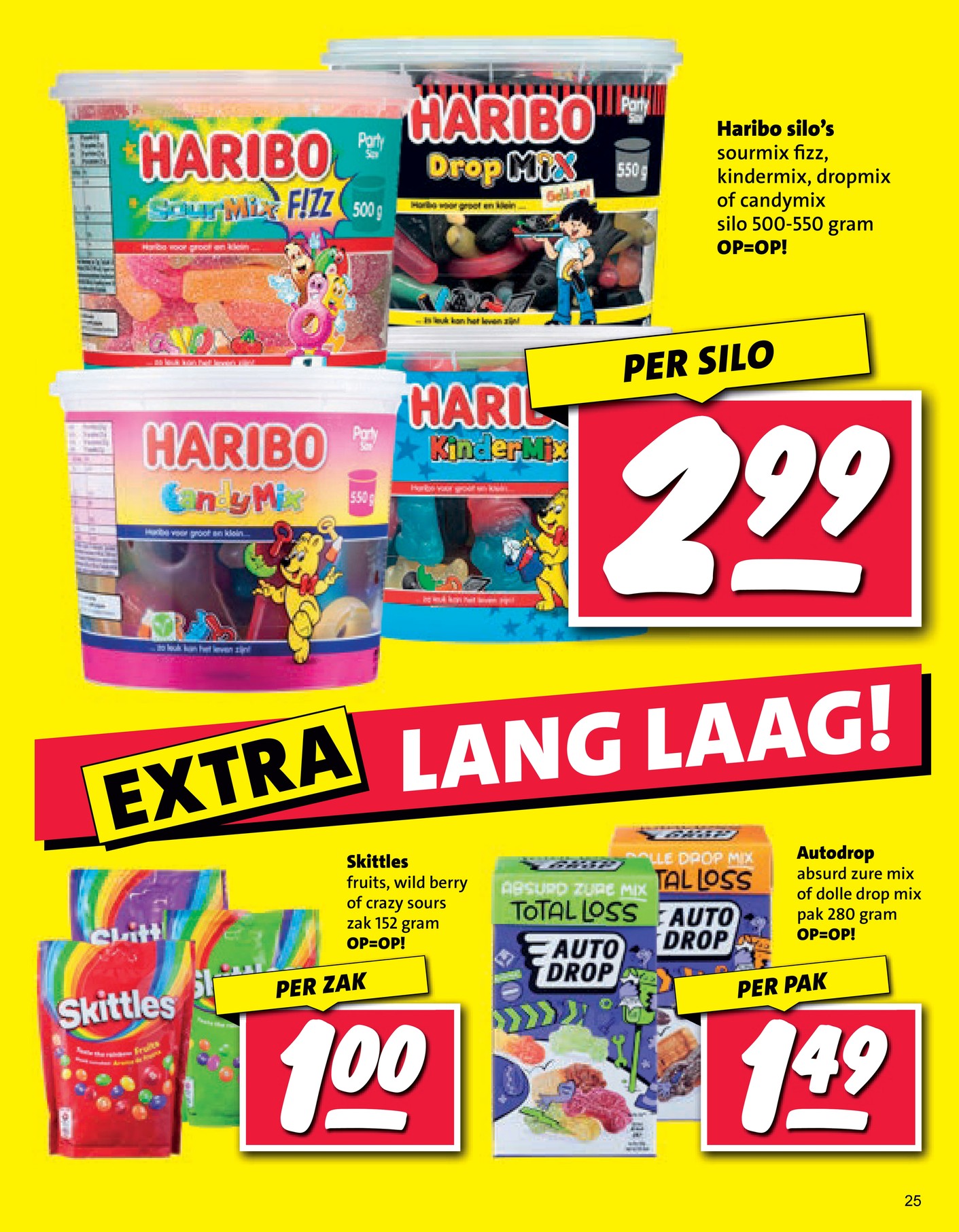 Autodrop absurd zure mix of dolle drop mix, gemarkeerd op pagina 24 van de Nettorama folder