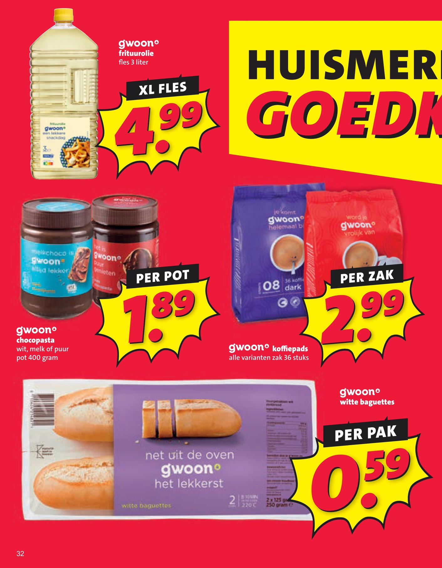 gwoon witte baguettes, gemarkeerd op pagina 31 van de Nettorama folder