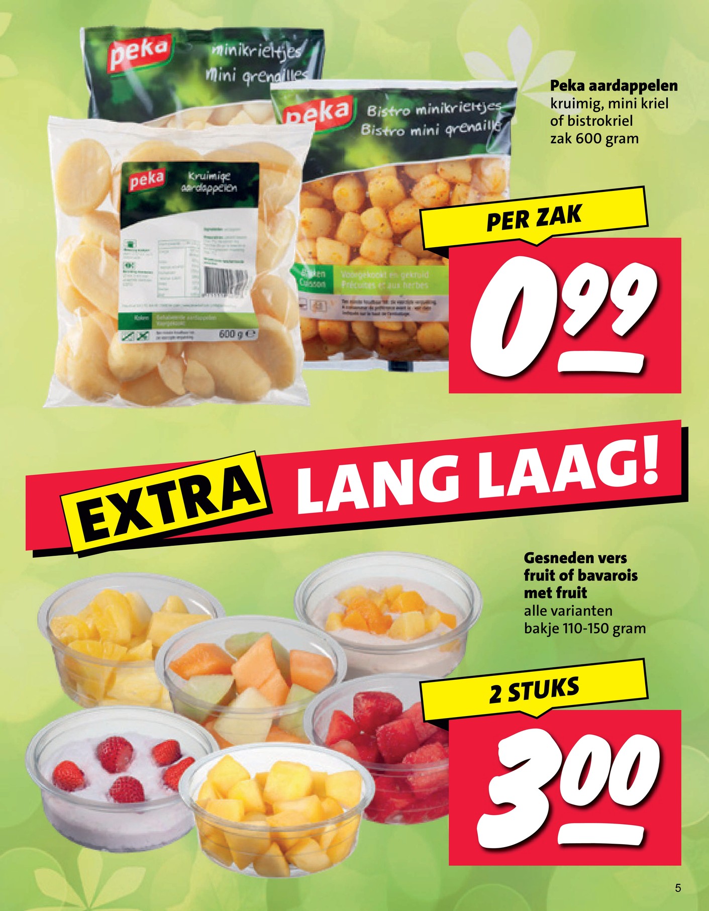 Peka aardappelen kruimig, mini kriel of bistrokriel, gemarkeerd op pagina 5 van de Nettorama folder