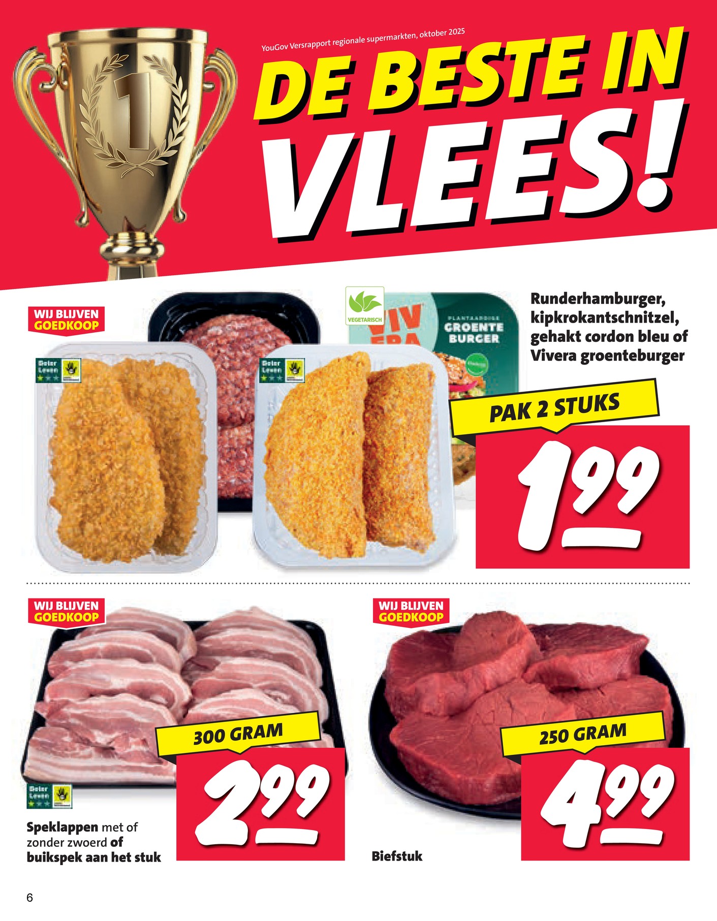 Biefstuk, gemarkeerd op pagina 6 van de Nettorama folder