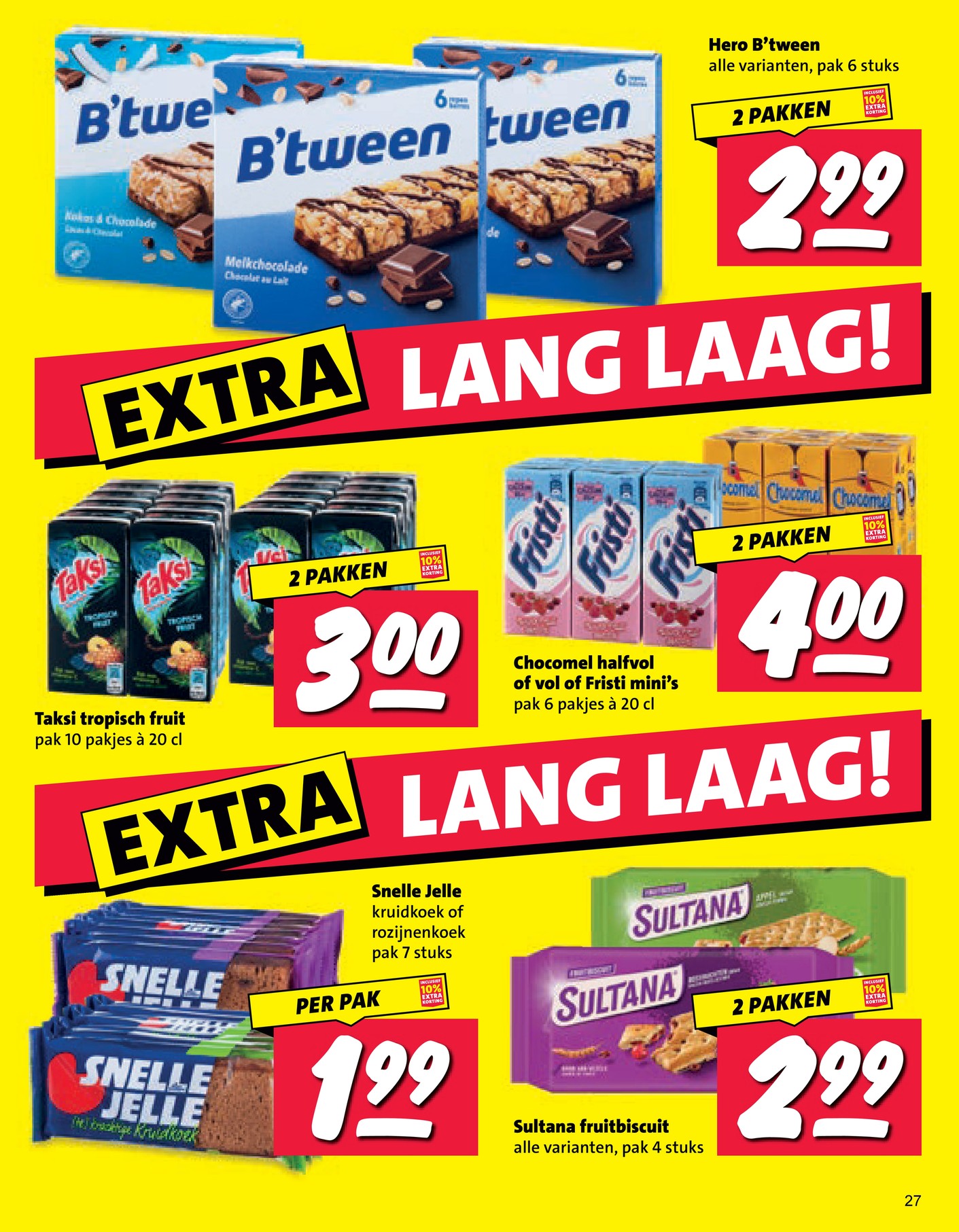 Taksi tropisch fruit, gemarkeerd op pagina 27 van de Nettorama folder