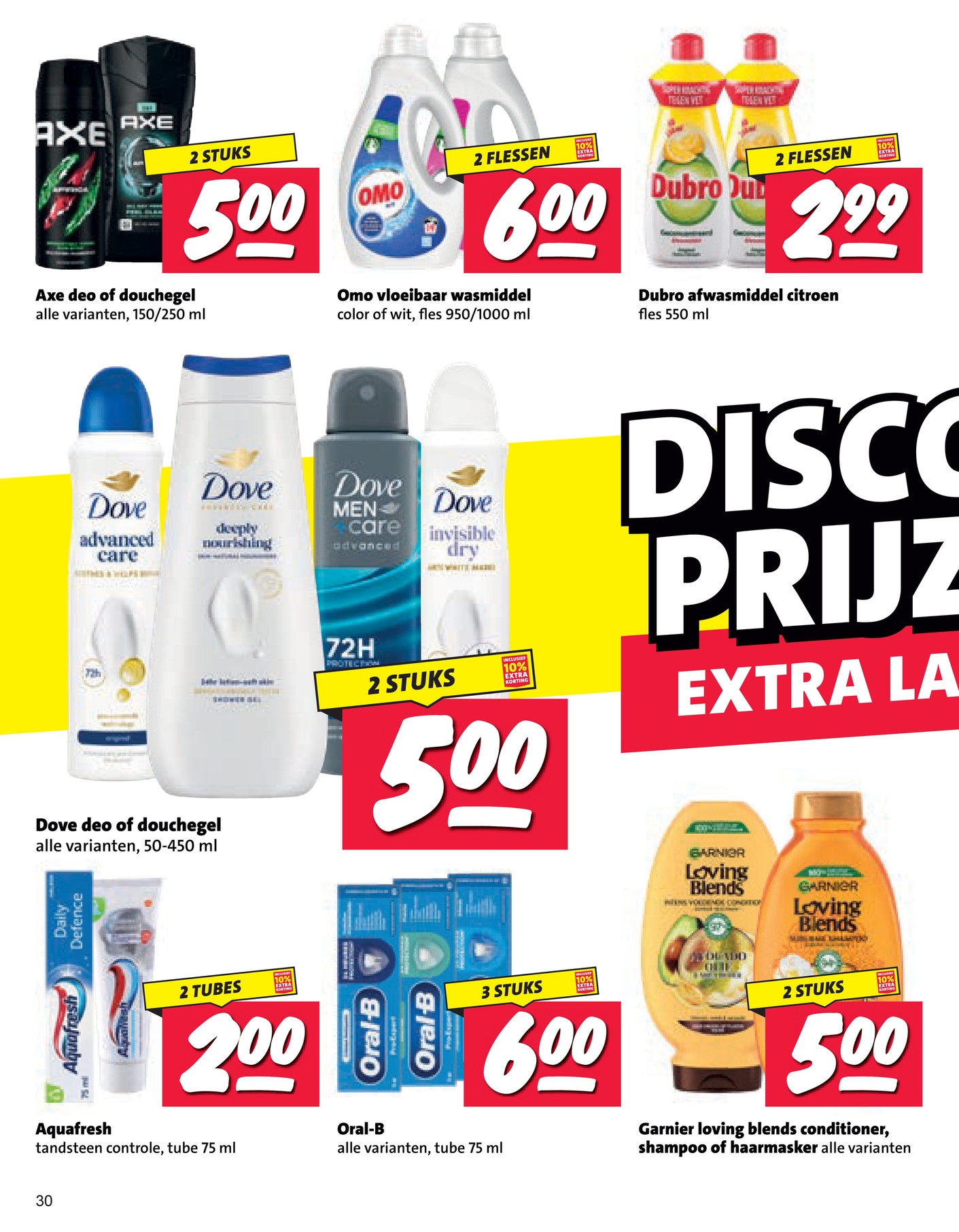 Oral-B tandpasta, gemarkeerd op pagina 30 van de Nettorama folder