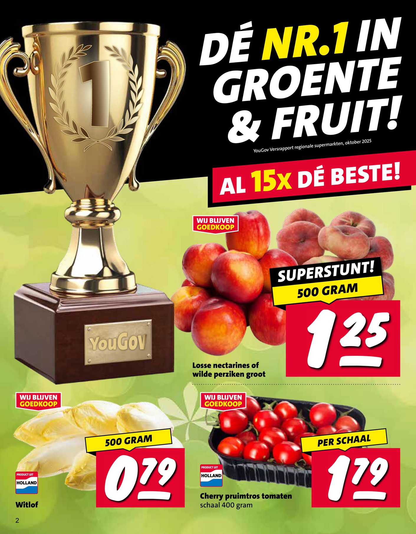 Witlof, gemarkeerd op pagina 2 van de Nettorama folder