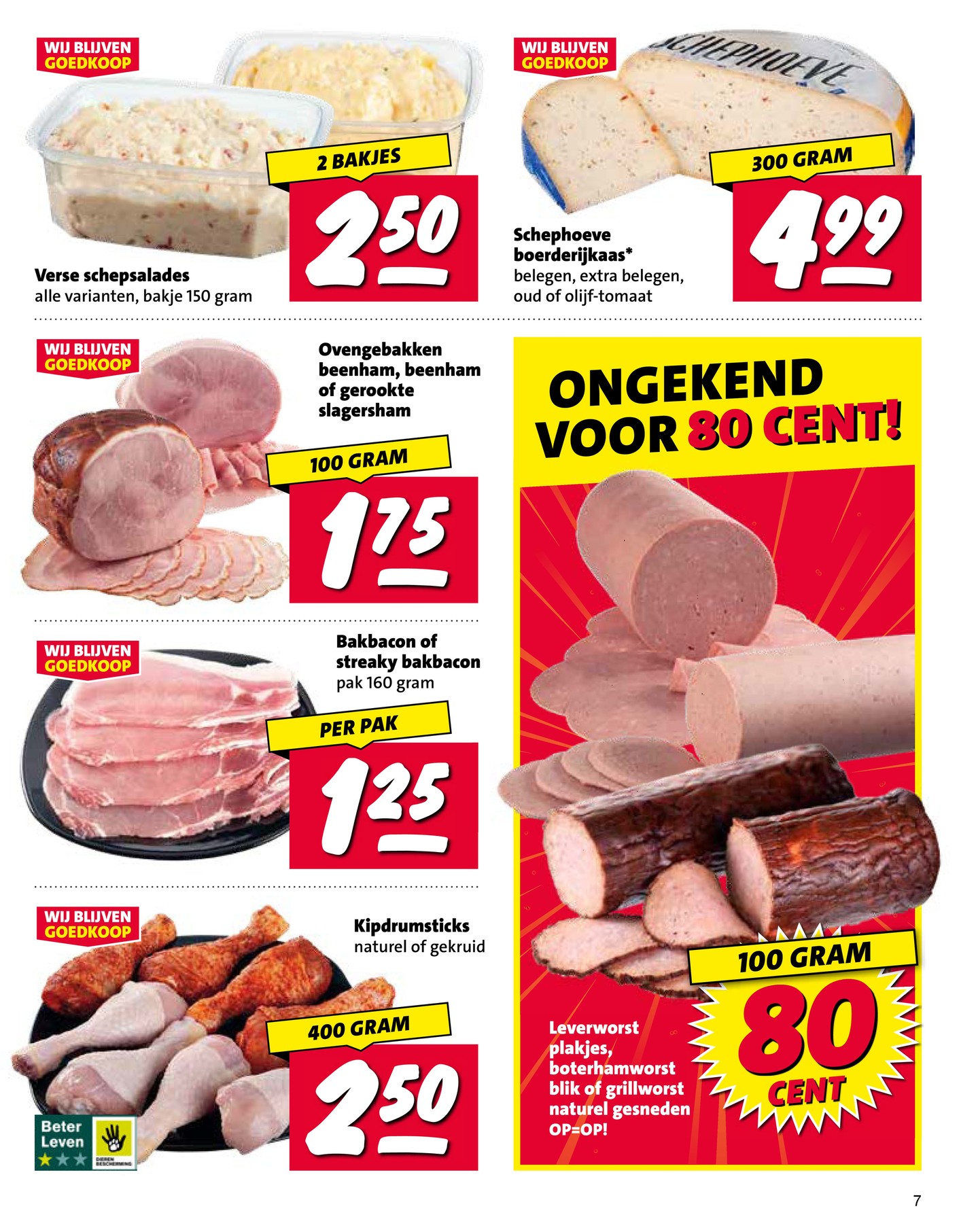 Kipdrumsticks, gemarkeerd op pagina 7 van de Nettorama folder