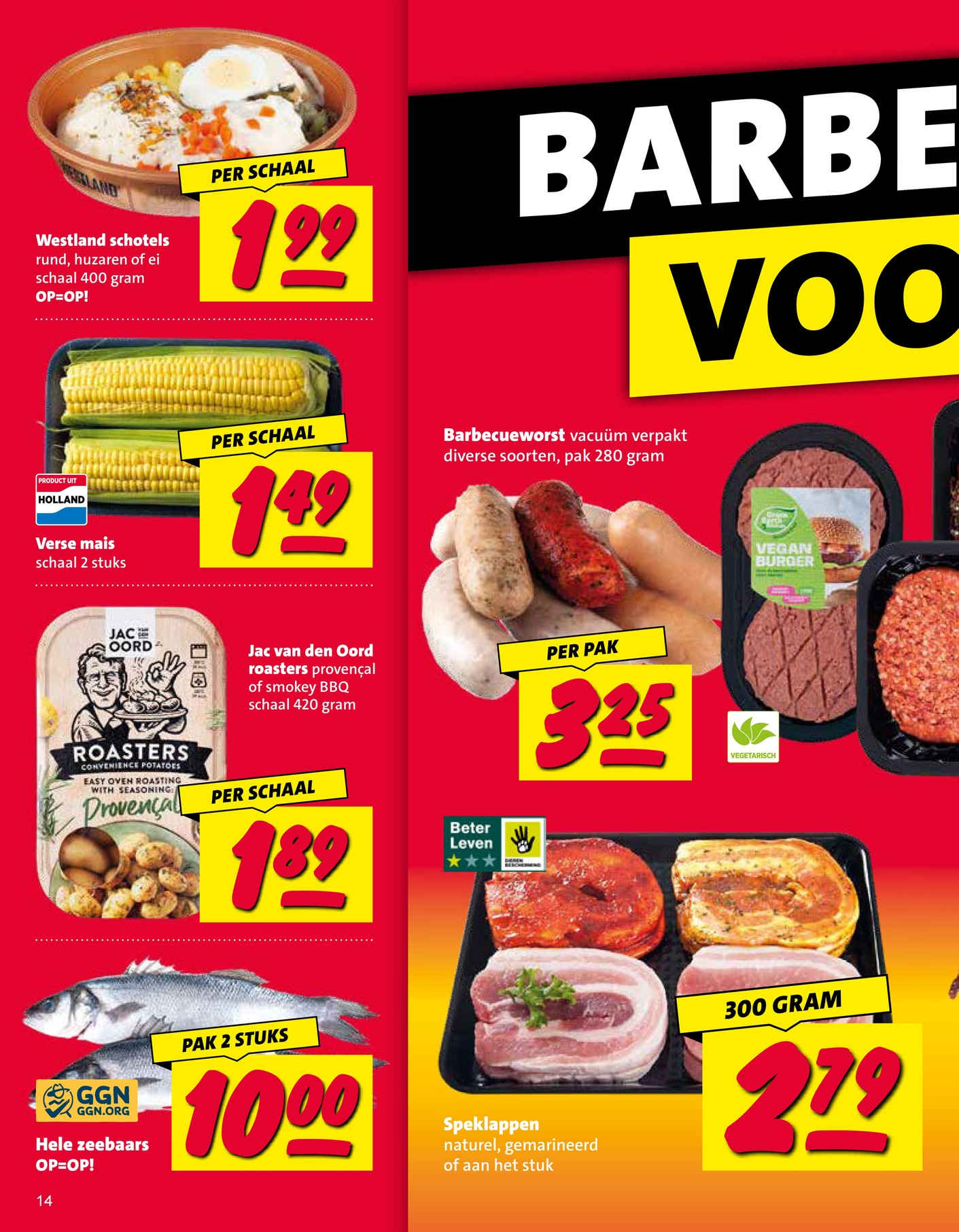 Speklappen, gemarkeerd op pagina 14 van de Nettorama folder
