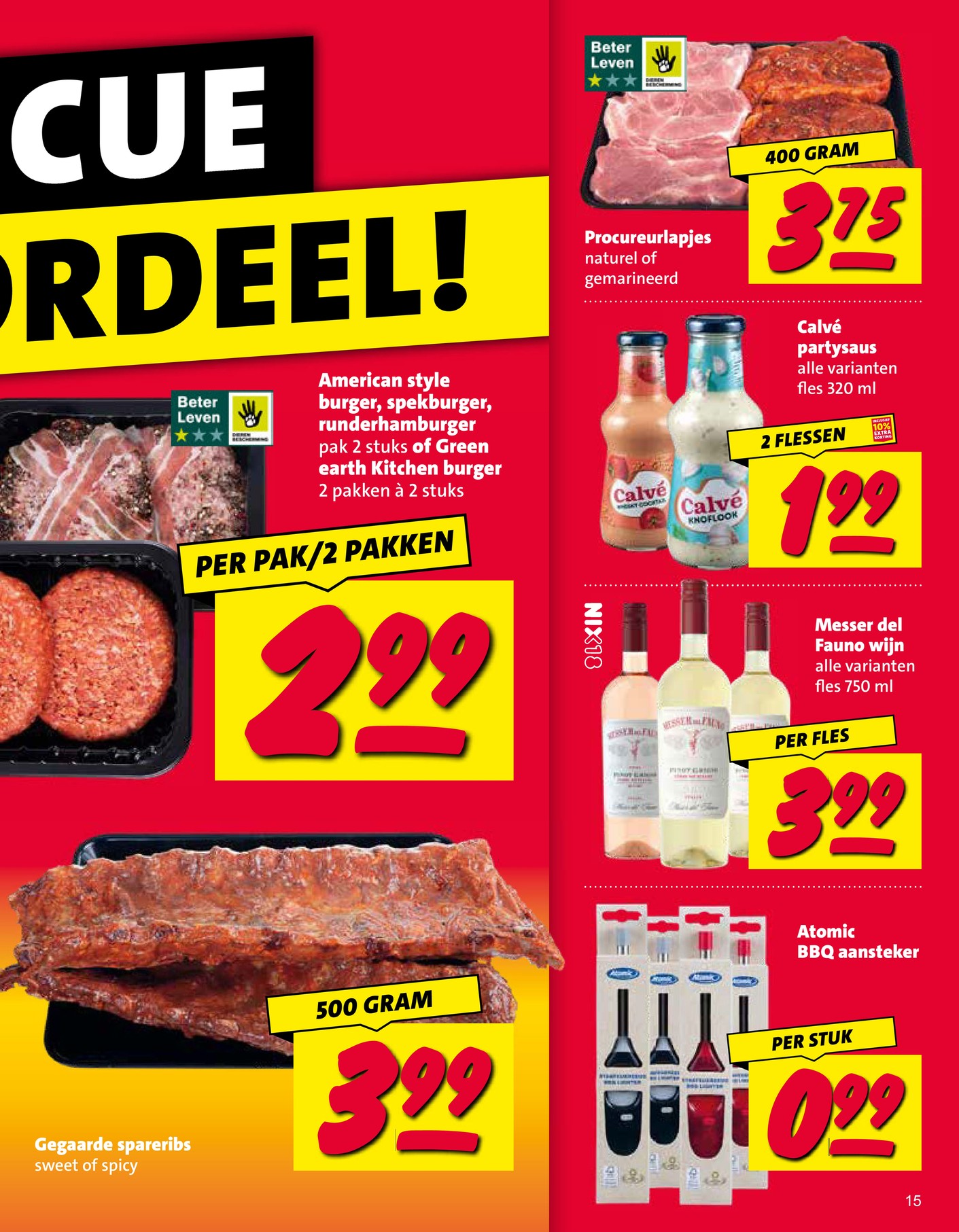Calvé partysaus, gemarkeerd op pagina 15 van de Nettorama folder
