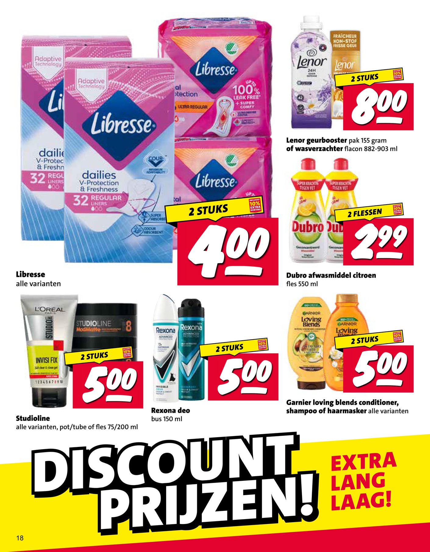 Dubro afwasmiddel, gemarkeerd op pagina 18 van de Nettorama folder