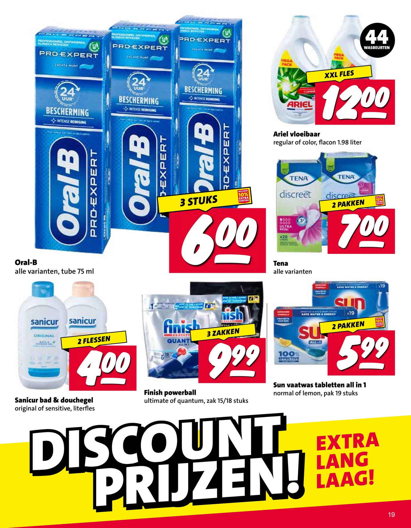 Powerball wastabletten, gemarkeerd op pagina 19 van de Nettorama folder