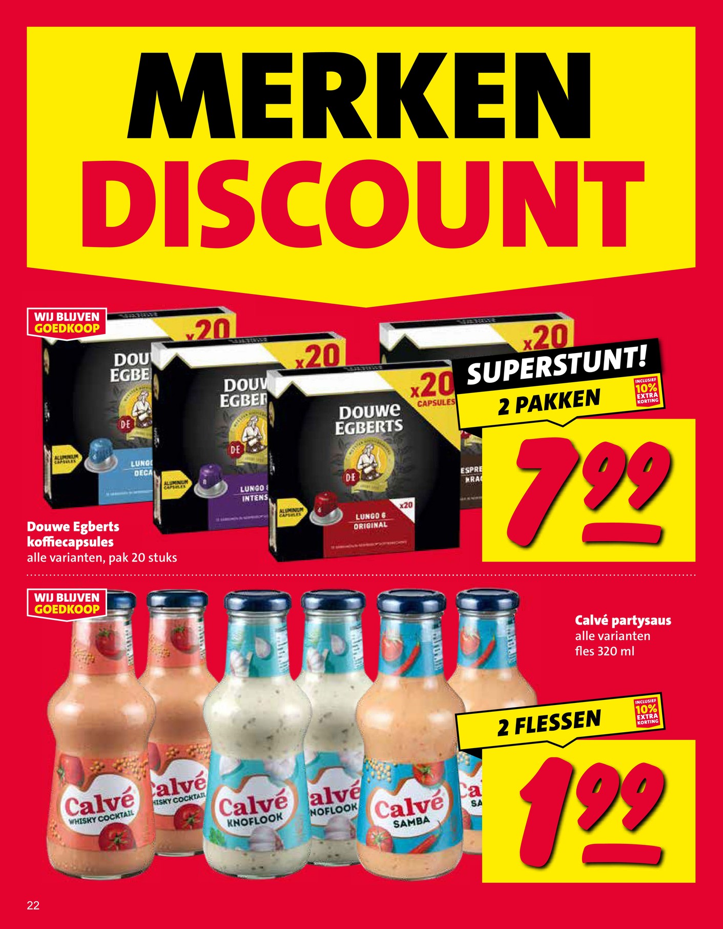 Calvé partysaus, gemarkeerd op pagina 22 van de Nettorama folder