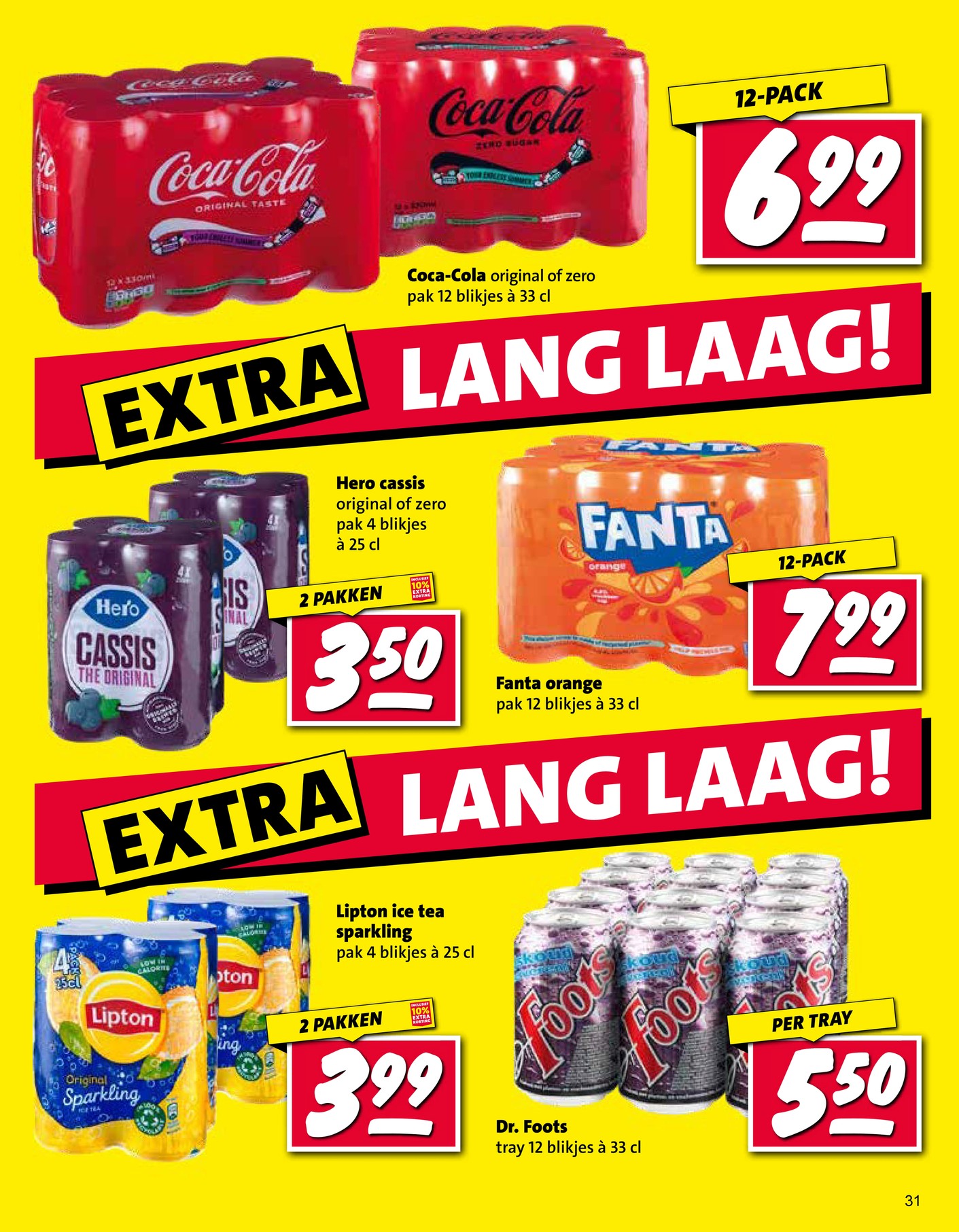 Lipton ice tea sparkling, gemarkeerd op pagina 31 van de Nettorama folder