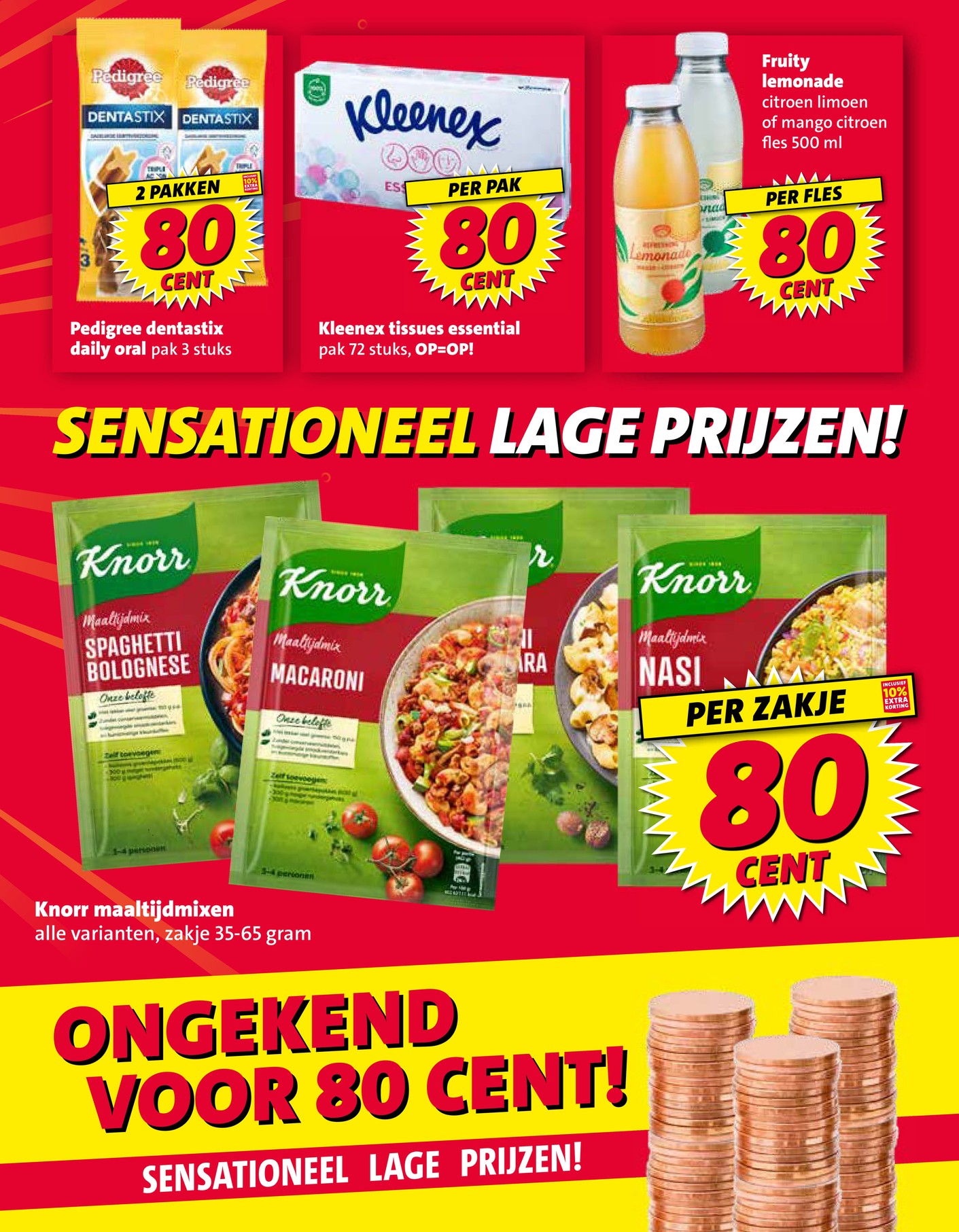 Kleenex tissues essential, gemarkeerd op pagina 33 van de Nettorama folder