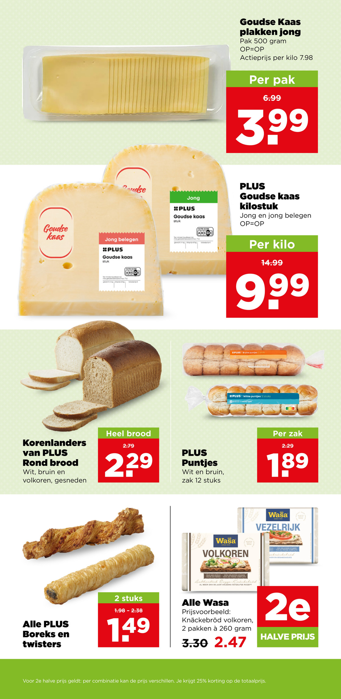 PLUS Goudse kaas kilostuk, gemarkeerd op pagina 15 van de Plus folder