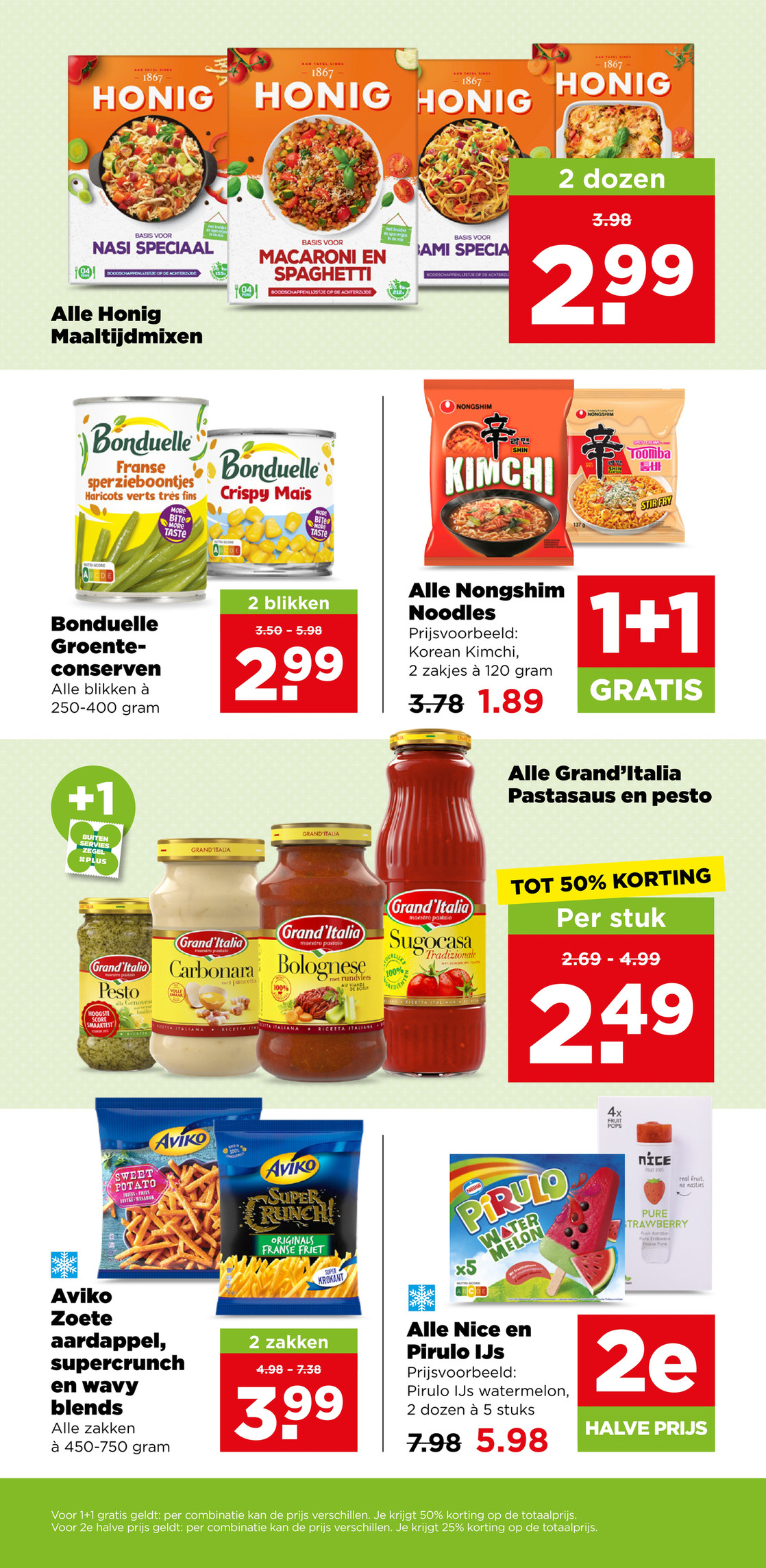 Bonduelle Groente-conserven, gemarkeerd op pagina 23 van de Plus folder