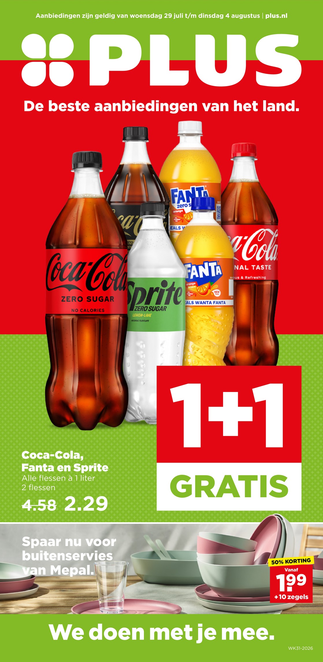 Buitenservies van Mepal, uit de Plus folder, pagina 1