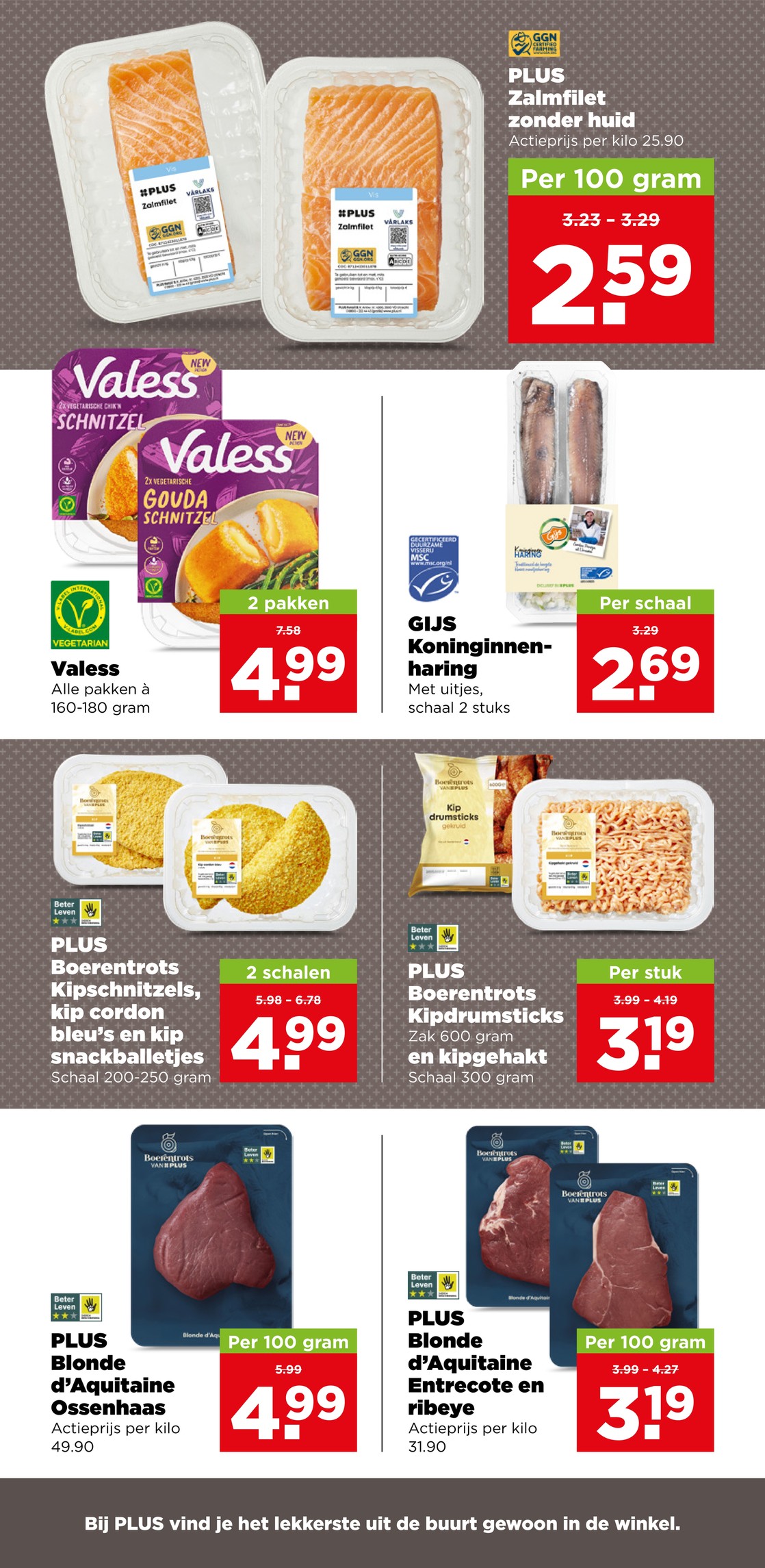 GIJS Koninginnen-haring, gemarkeerd op pagina 10 van de Plus folder