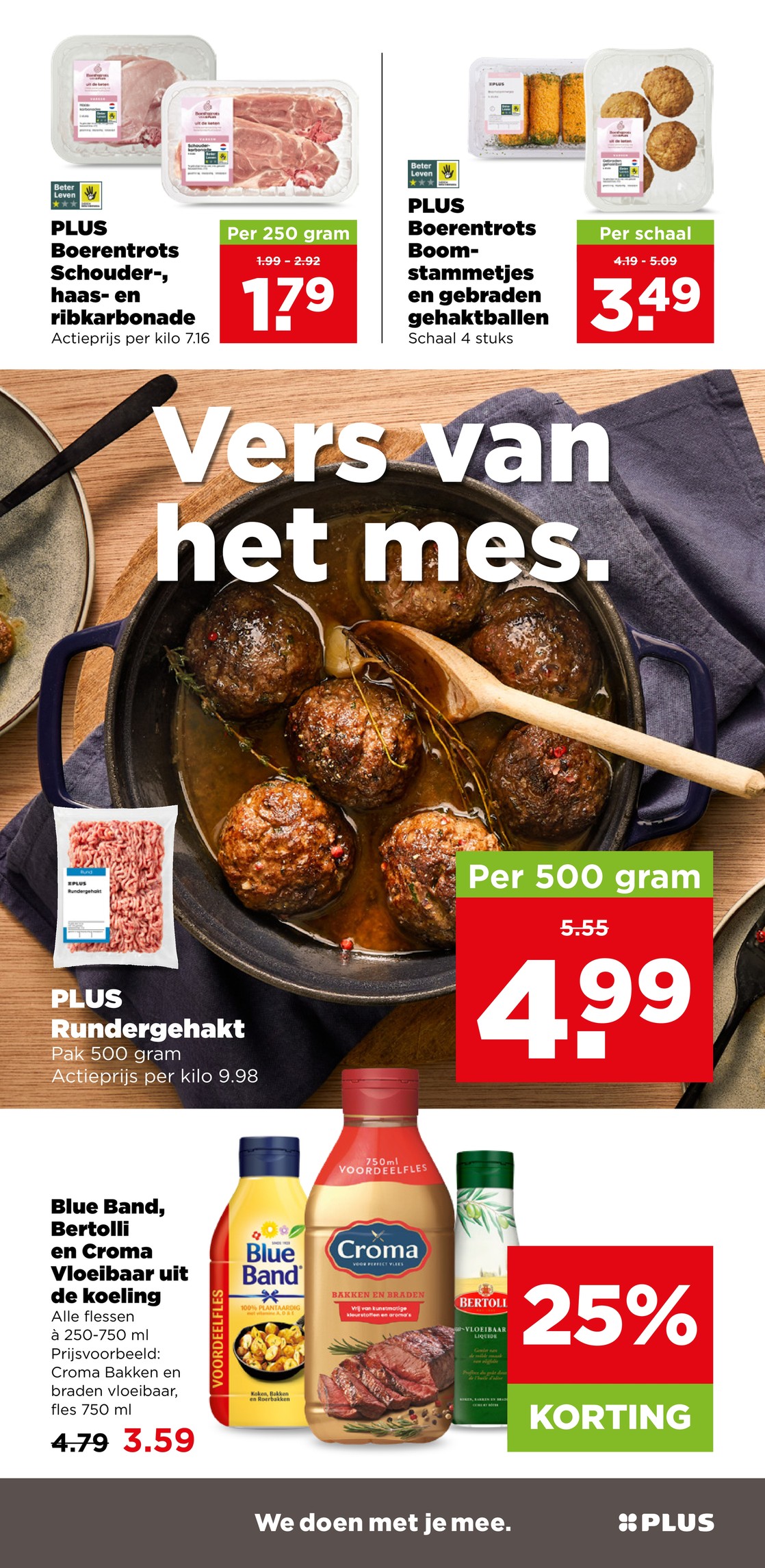 PLUS Rundergehakt, uit de Plus folder, pagina 11