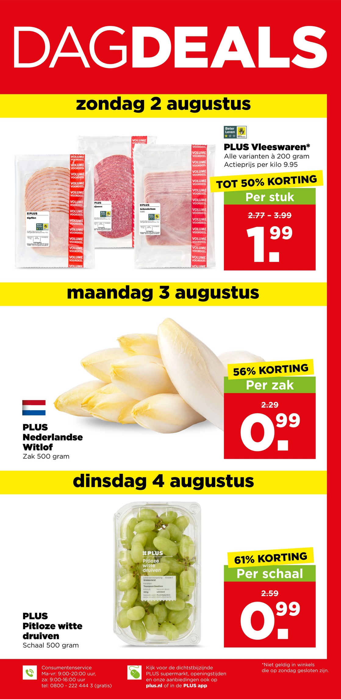 PLUS Pitloze witte druiven, gemarkeerd op pagina 36 van de Plus folder