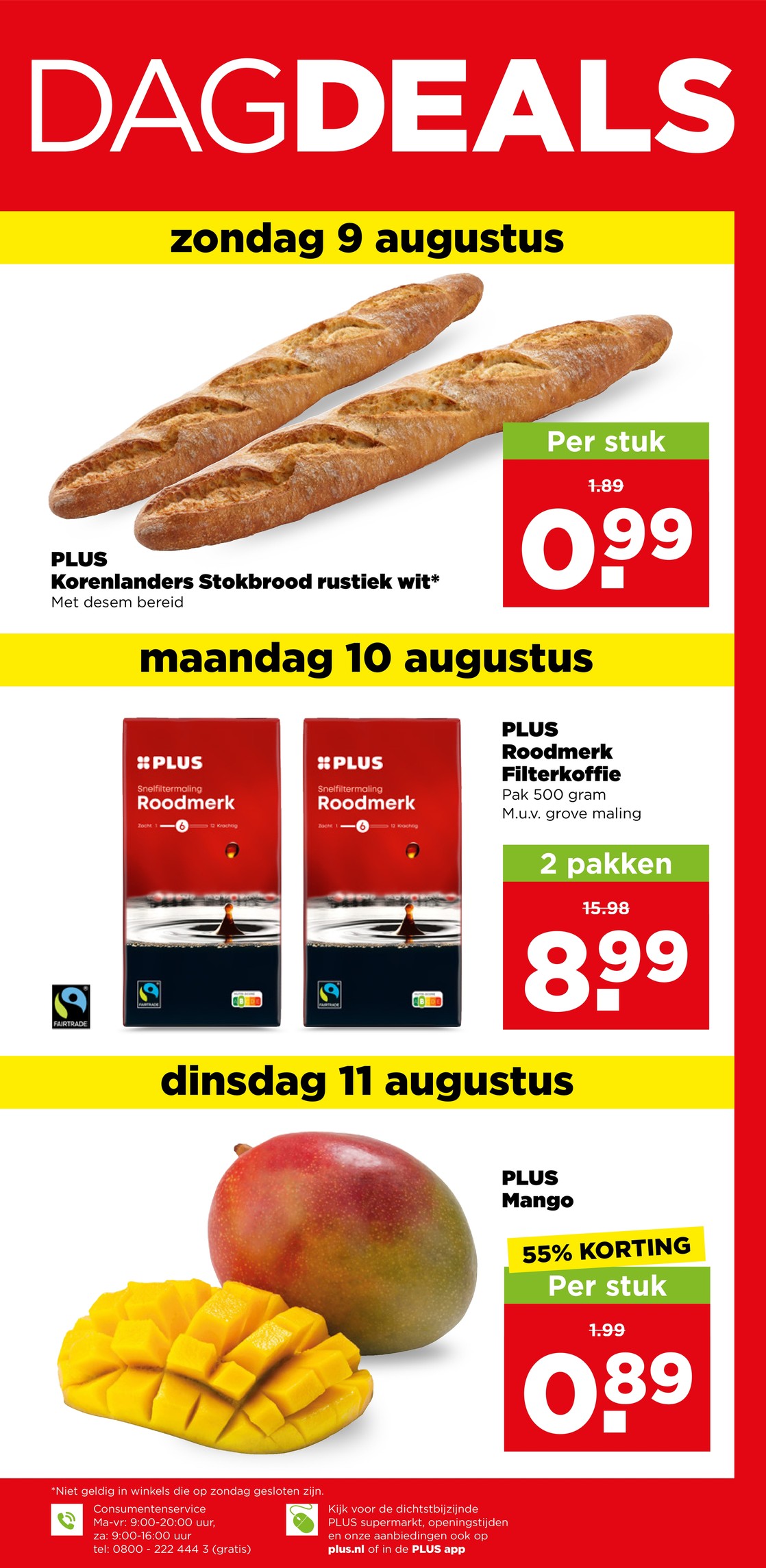 Roodmerk Filterkoffie, gemarkeerd op pagina 32 van de Plus folder
