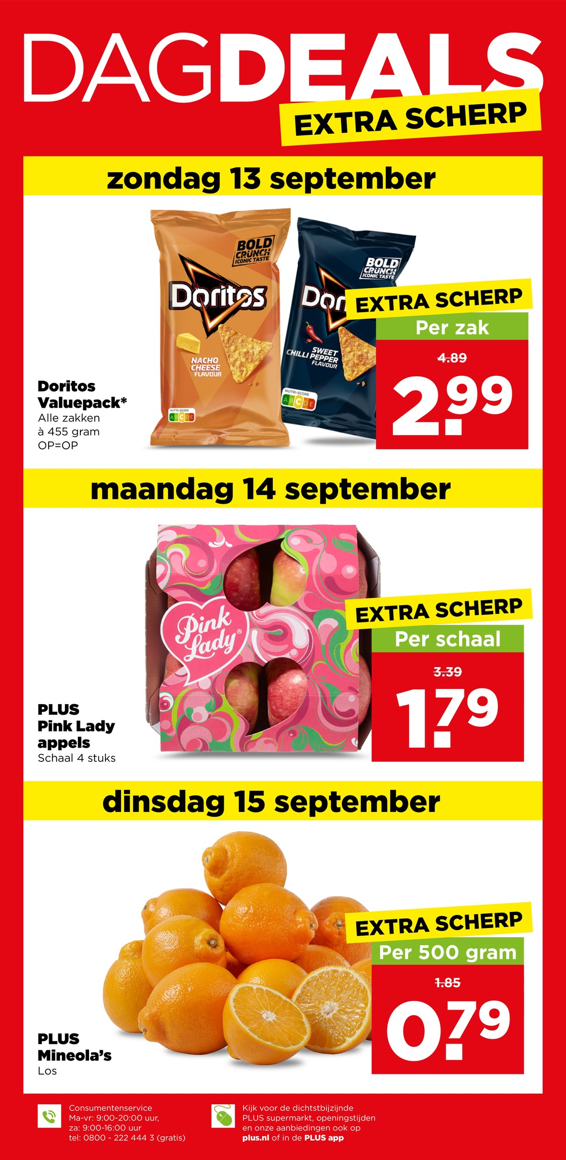 Doritos Valuepack, gemarkeerd op pagina 43 van de Plus folder