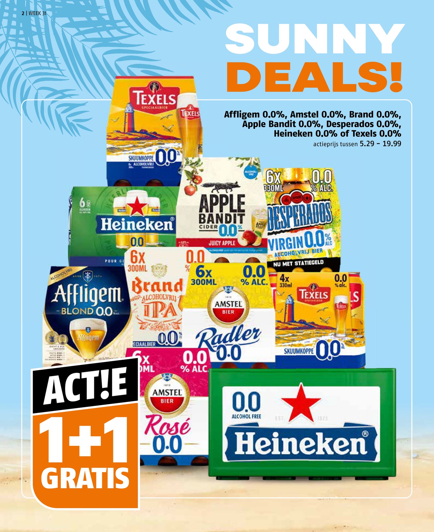 Amstel Radler, gemarkeerd op pagina 2 van de Poiesz folder