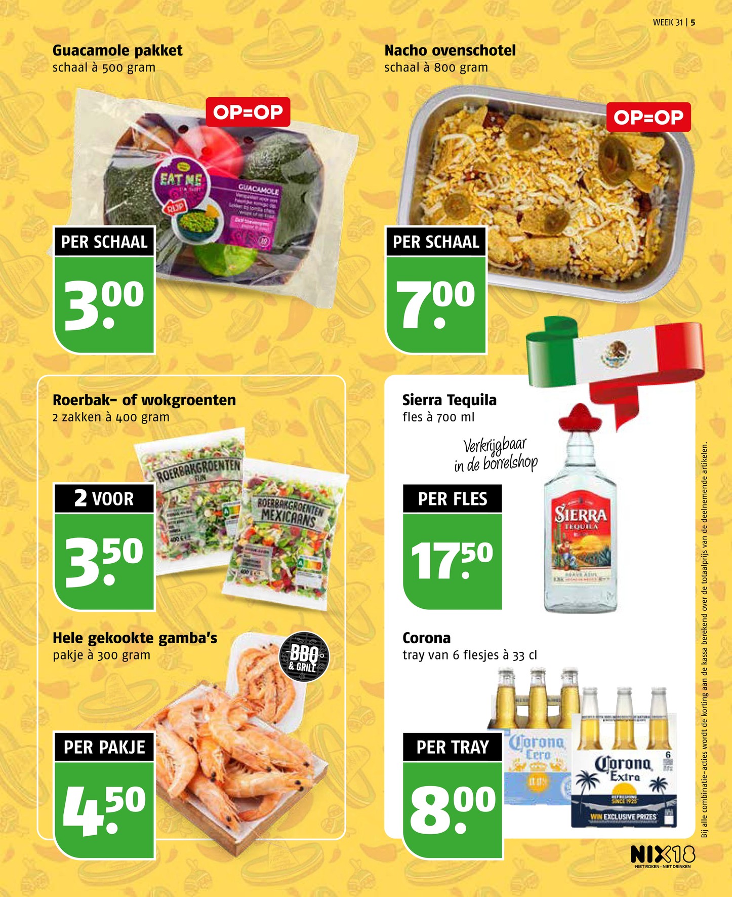 Nacho ovenschotel, gemarkeerd op pagina 5 van de Poiesz folder