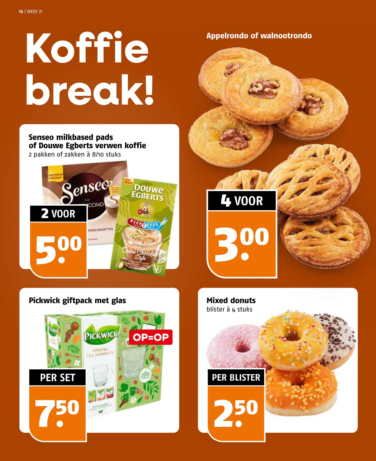 Mixed donuts, gemarkeerd op pagina 16 van de Poiesz folder