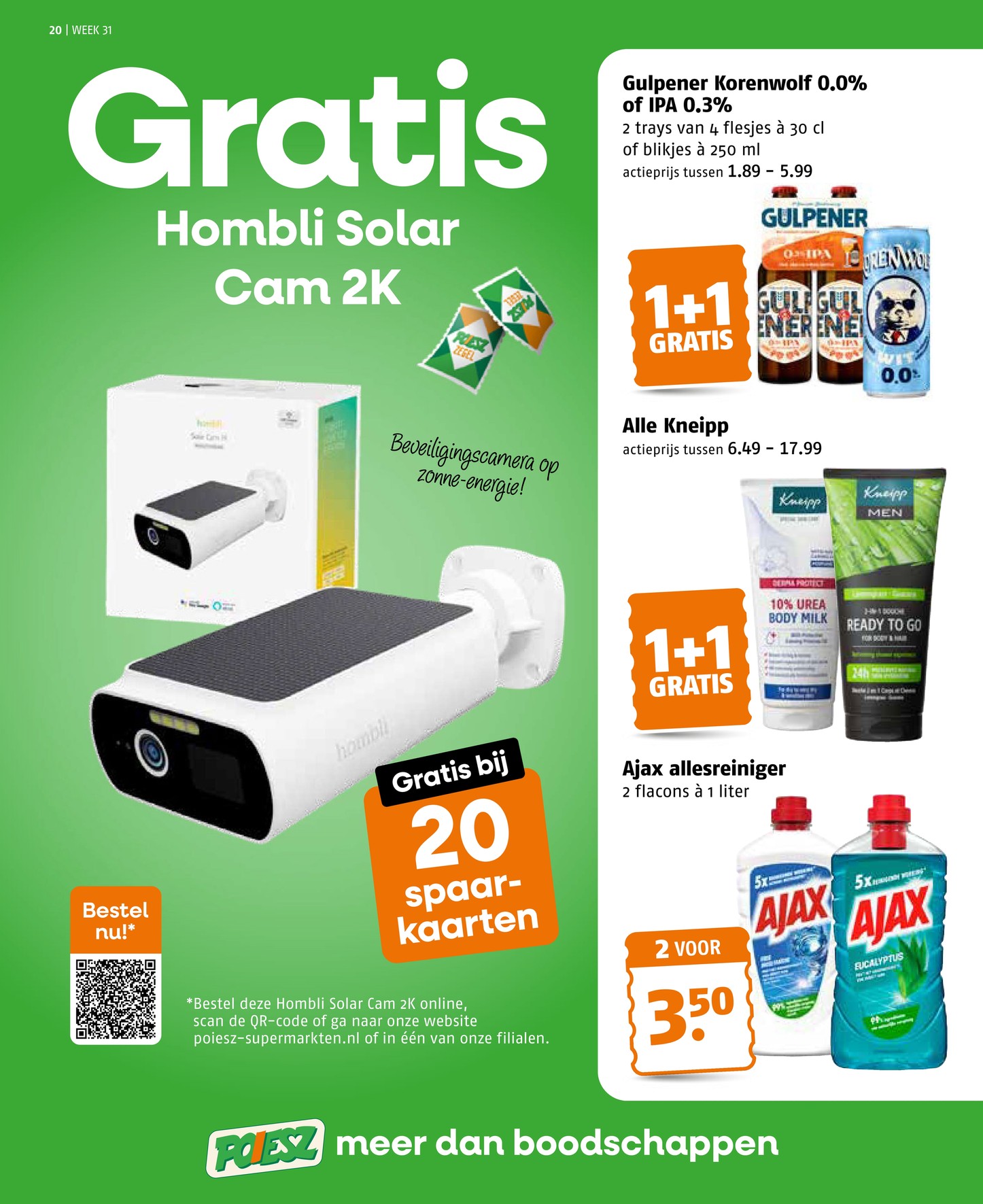 Gulpener Korenwolf / IPA, gemarkeerd op pagina 20 van de Poiesz folder