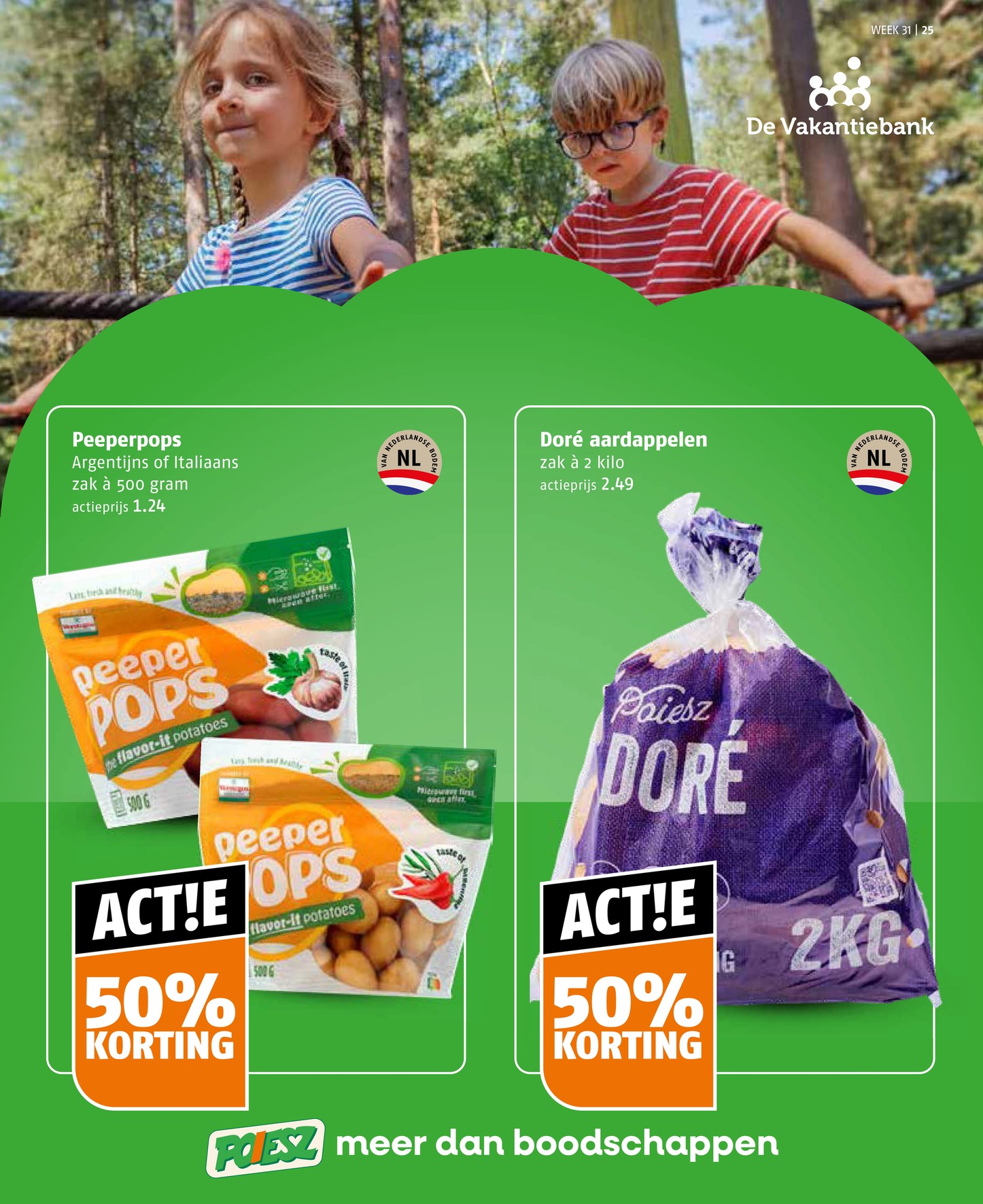 Peeperpops, gemarkeerd op pagina 25 van de Poiesz folder