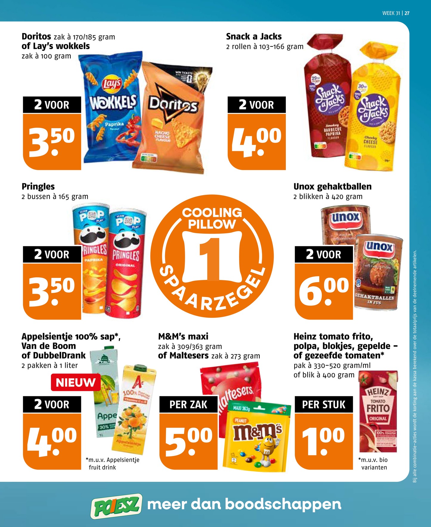 Appelsientje, Van de Boom of DubbelDrank, gemarkeerd op pagina 27 van de Poiesz folder